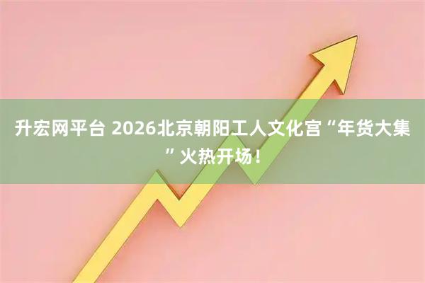 升宏网平台 2026北京朝阳工人文化宫“年货大集”火热开场！