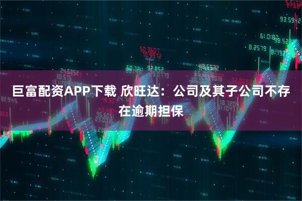 巨富配资APP下载 欣旺达：公司及其子公司不存在逾期担保